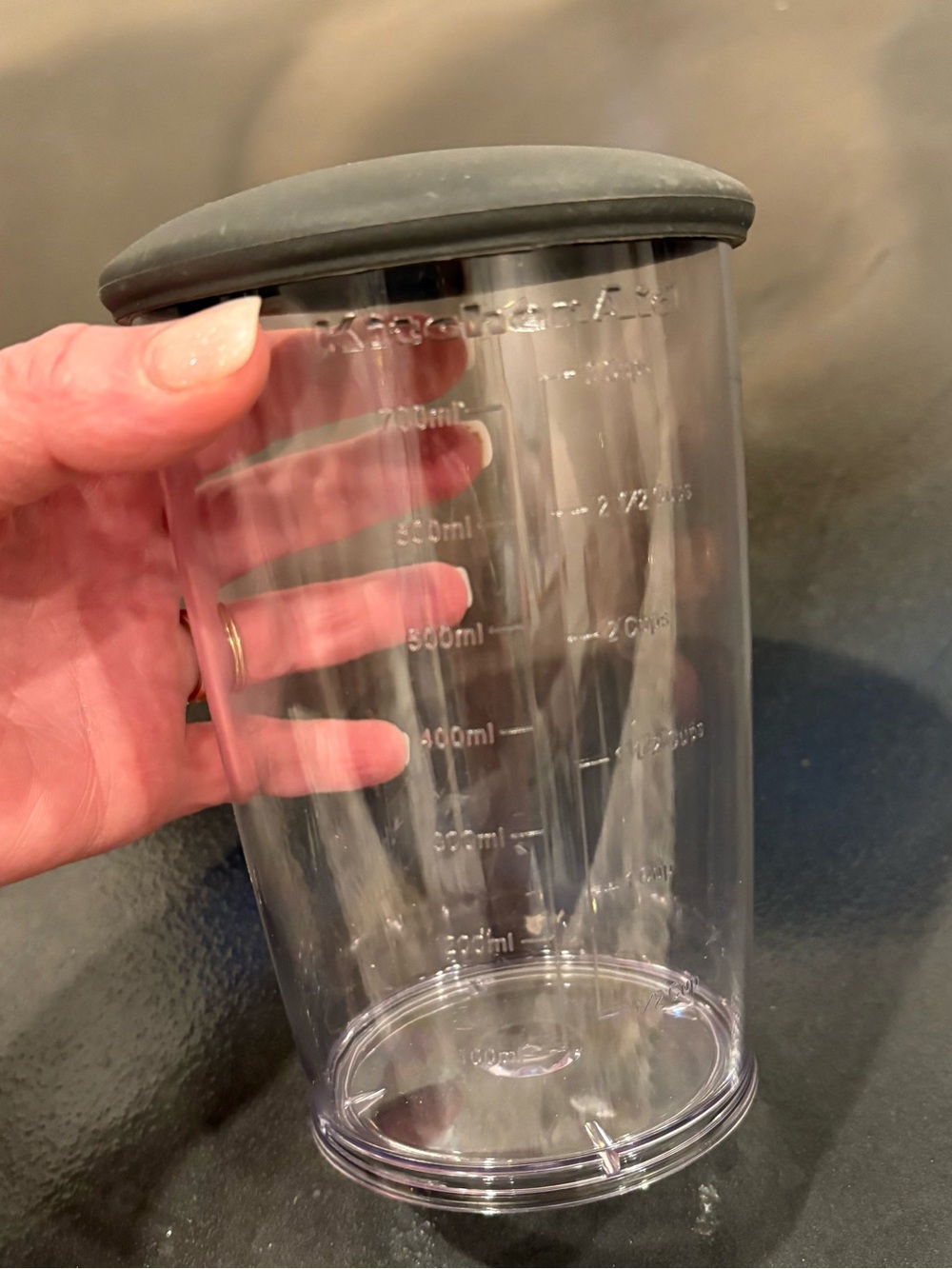 KitchenAid 3 Cup 700ml BPA-free Blending Jar Cup with Lid Accessory Hand Blender